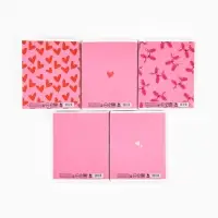 Тетради в клетку, 48 л., набор из 5 шт., блок №1 &laquo;Прямо в сердце&raquo; софт-тач, уф-лак