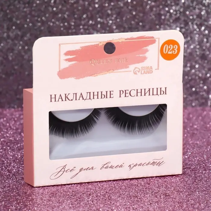 Ресницы накладные «Двойной объём», 11 мм, без клея, чёрные Ресницы накладные «Двойной объём», 11 мм, без клея, чёрные