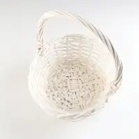 Набор корзин из 3 шт, 38х38х17х 41, 32х32х15х36, 26х26х13х31, белый, ива