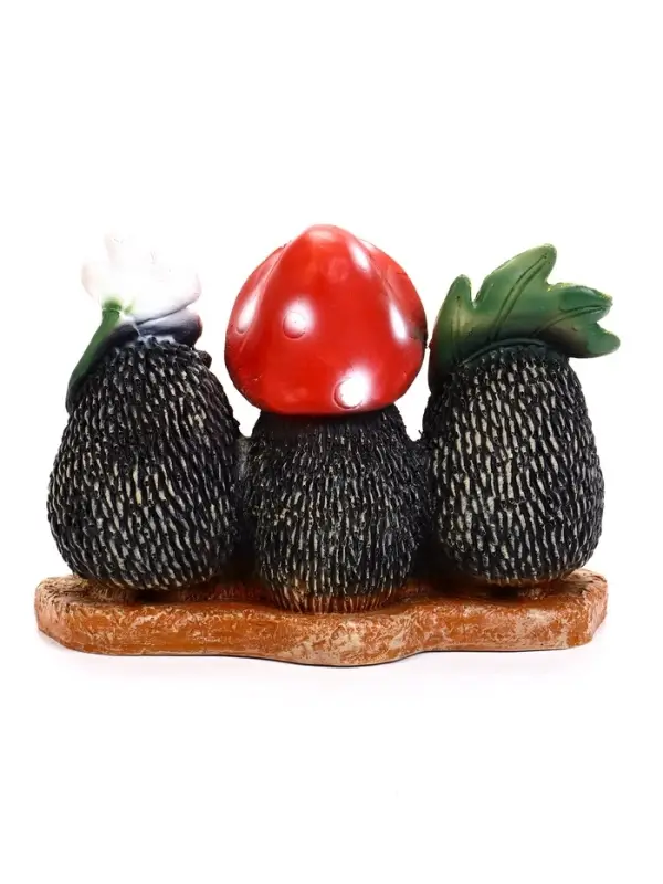 Садовая фигура из полистоуна &laquo;Три ежа&raquo;, 24&times;10.5&times;17.5 см