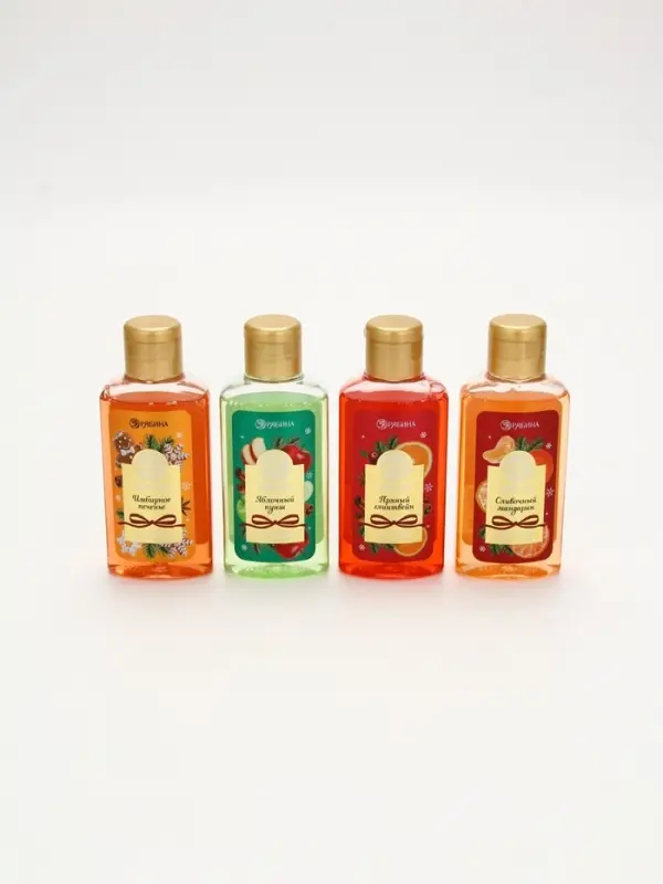 Гель для душа новогодний, аромат: яблочный пунш, 100 мл, Ural Lab
