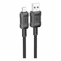 Кабель Hoco X94, Lightning - USB, 2.4 А, 1 м, передача данных, ПВХ, чёрный