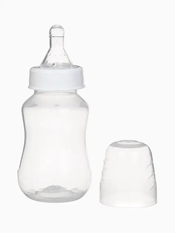 Бутылочка для кормления малыша M&B, классическое горло, от 0 мес., 150 мл., белая
