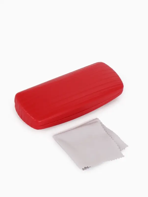 Футляр для очков на хлопушке, размер 16&times;6.5&times;3.5 см, красный