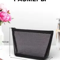 Косметичка Classic, сетка, на молнии, чёрная