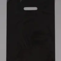 Пакет полиэтиленовый с вырубной ручкой, Чёрный 30-40 См, 60 мкм