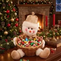 Конфетница &laquo;Корзинка снеговика&raquo; 25 см