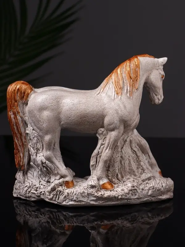 Фигурка гипс &laquo;Конь Граф&raquo;, 12&times;16&times;6 см, бежевая