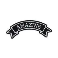 Термоаппликация Amazing, 10×3.6 см, фасовка 10 шт., серая