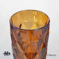 Стаканы Magistro &laquo;Круиз&raquo;, 350 мл, 8&times;12.5 см, набор 6 шт., стекло, янтарные