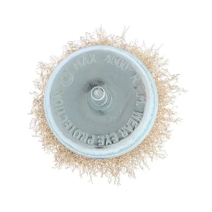 Щетка металлическая для дрели ТУНДРА, со шпилькой, &laquo;чашка&raquo;, 75 мм