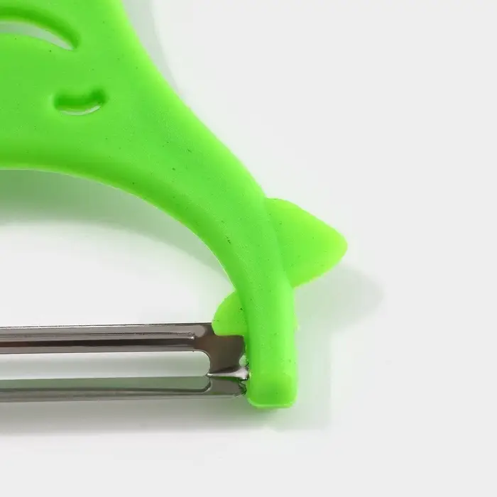 Овощечистка Доляна «Смайлик», 15 см, зелёная Овощечистка Доляна «Смайлик», 15 см, зелёная