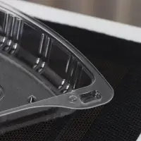 Контейнер для кусочка торта одноразовый, неразьёмная крышка, пластик, 8.5×11.5×6.5 см, прозрачный
