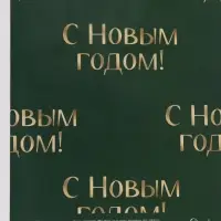 Бумага упаковочная глянцевая двухсторонняя &laquo;С новым годом&raquo;, 70&times;100 см