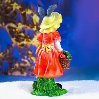 Садовая фигура из полистоуна &laquo;Зайчиха с корзинкой&raquo;, 50&times;19&times;22 см