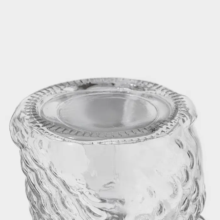 Кружка с крышкой и трубочкой &laquo;Сова&raquo;, 470 мл, 10&times;11.5&times;12.5 см, стекло, МИКС