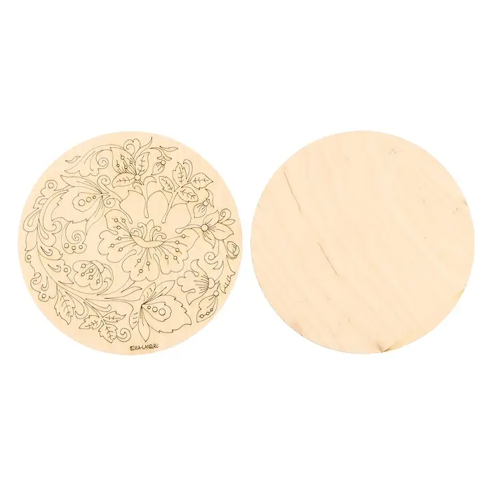 Роспись по дереву &laquo;Русские узоры&raquo;, хохлома, 5 шт., заготовки для творчества