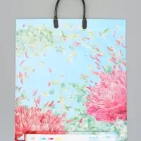 Пакет "Цветущий сад", полиэтиленовый с пластиковой ручкой, 38 х 45 + 3 см, 90 мкм