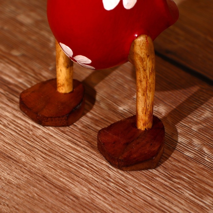 Сувенир "Утка в цветочек " дерево 25 см