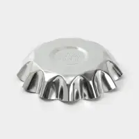 Форма для выпечки печенья, d=10.1 см, h=2.5 см, жесть, серебристая