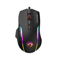 Мышь Marvo G945, игровая, проводная, оптическая, RGB, 10000 dpi, USB, 1.8 м, чёрная