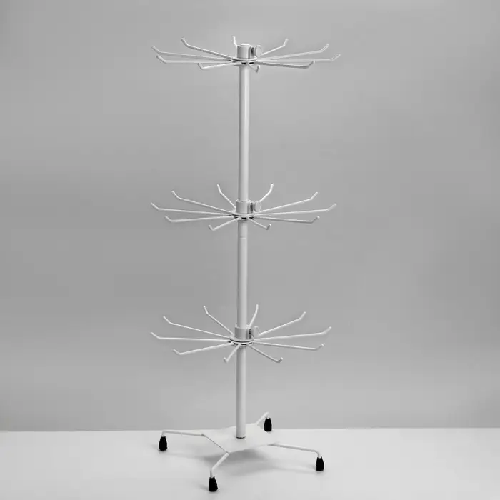 Вертушка QF, 3 яруса по 10 крючков, 30&times;30&times;65 см, белая