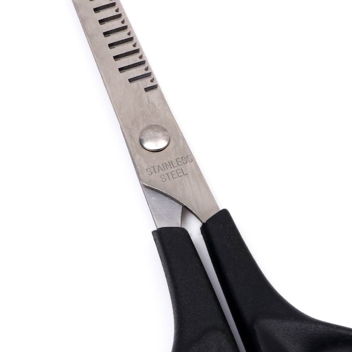 Ножницы филировочные для стрижки собак и кошек, пластиковые ручки, микс цветов Ножницы филировочные для стрижки собак и кошек, пластиковые ручки, микс цветов