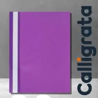 Папка-скоросшиватель Calligrata, А4, 120 мкм, фиолетовая, прозрачный верх