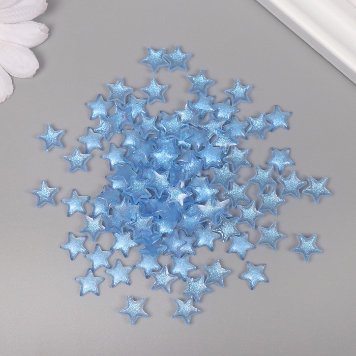 Декор для творчества акрил Декор для творчества акрил "Звёзды" синий светится в темноте набор 100 шт 0,9х0,9 см