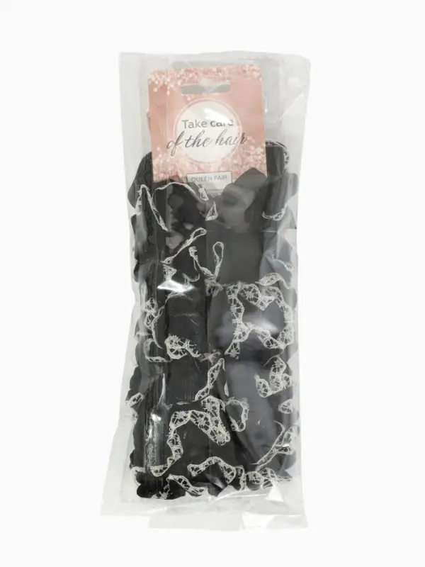 Резинка для волос Резинка для волос "Каприс" (набор 2 шт) 7 см, чёрный