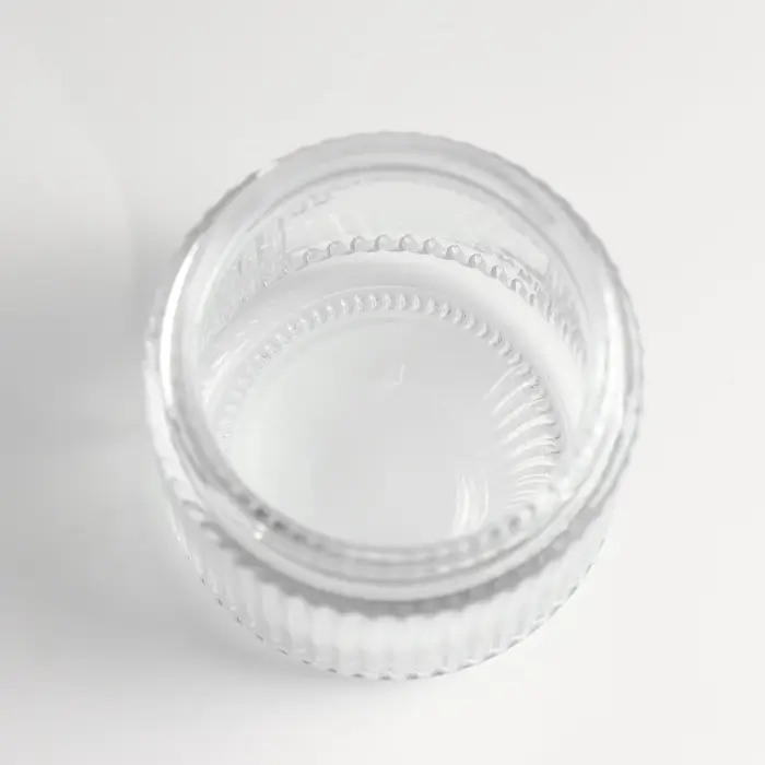 Банка для свечей стеклянная с крышкой &laquo;Вертикальные полоски&raquo; прозрачная 275 мл 7.5&times;7.5&times;8.5 см