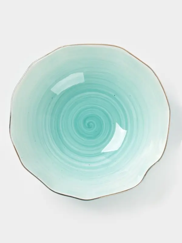 Салатник Доляна &laquo;Млечный путь&raquo;, 1.4 л, d=22 см, фарфор, бирюзовый