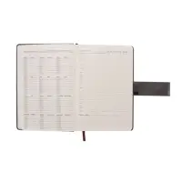 Ежедневник недатированный формат А5, с хлястиком, 112л, линия, пвх, Серый Ежедневник недатированный формат А5, с хлястиком, 112л, линия, пвх, Серый