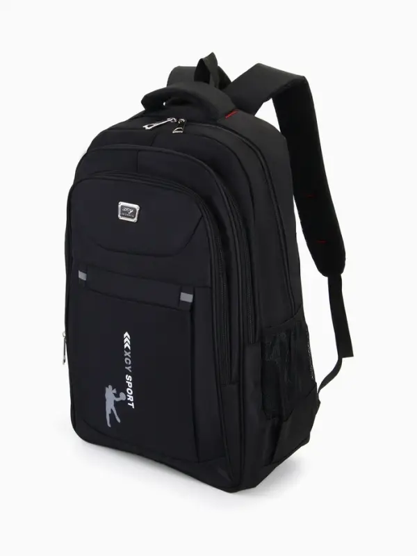 Рюкзак &laquo;СПОРТ&raquo;, со светоотражающими элементами, 37&times;17&times;54 см, 2 отдела, 3 кармана, чёрный