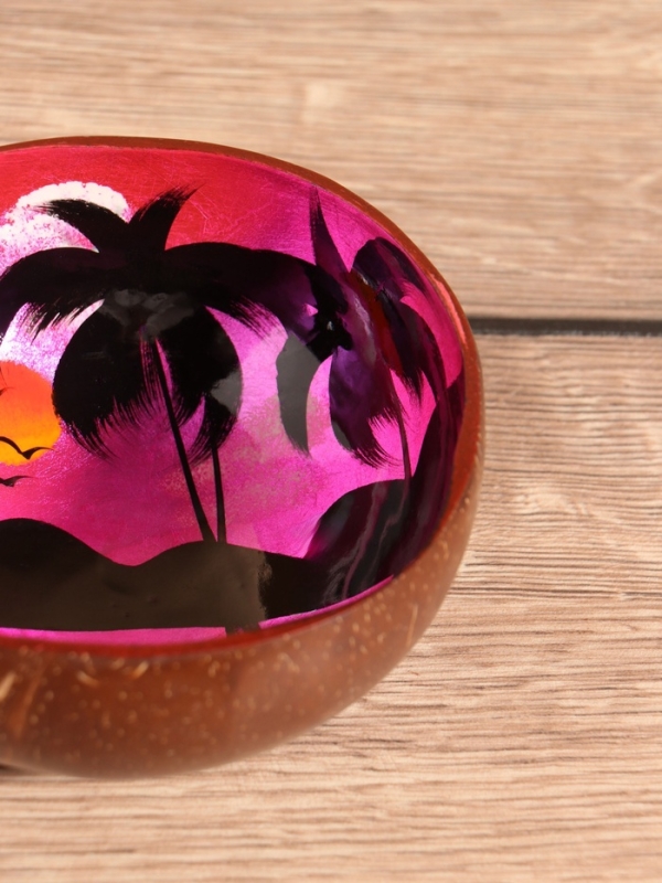 Чаша Чаша "Закат" 14х14х6 см, кокос