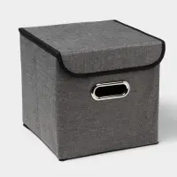 Короб стеллажный для хранения с крышкой &laquo;Офис&raquo;, 25&times;25&times;25 см, цвет серый