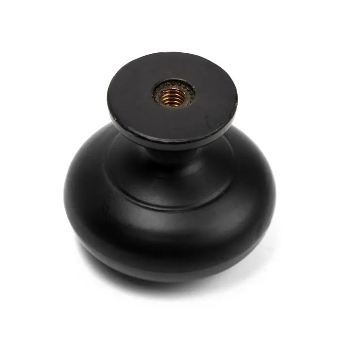 Ручка-кнопка CAPPIO РК120, d=32 мм, пластик, цвет черный