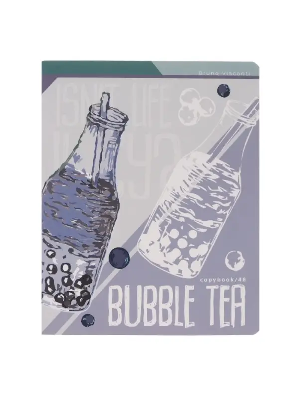 Тетрадь 48 листов, в клетку, Bubble tea