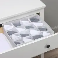 Органайзер для хранения белья LaDо́m, 16 ячеек, 32&times;32&times;12 см, серый