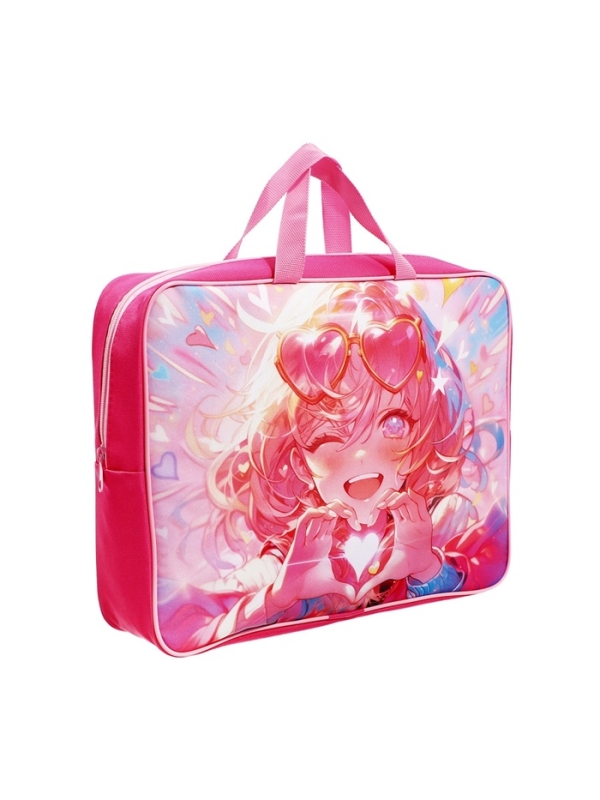 Папка с ручками текстильная А4, 360×245×70 мм, Calligrata TOP «В розовых очках» Папка с ручками текстильная А4, 360×245×70 мм, Calligrata TOP «В розовых очках»