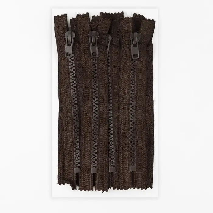 Молния «Трактор», №8, неразъёмная, замок автомат, 18 см, коричневая