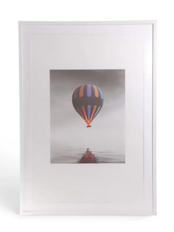 Фоторамка ПВХ на 1 фото Ellis 60&times;90 см, с паспарту, белый (пластиковый экран)