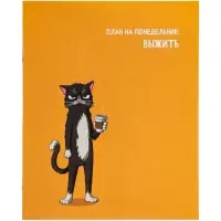Тетрадь 24 листа в линейку Calligrata &laquo;Кошачьи мемы&raquo;, блок офсет, 5 В МИКС