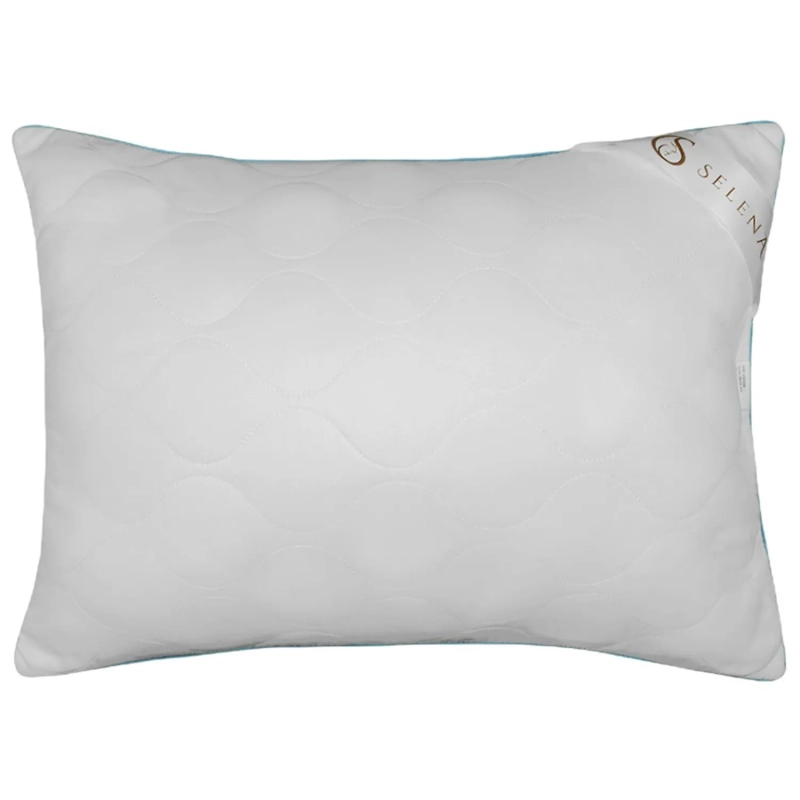 Подушка 50х70 стеганная (микрофибра/лебяжий пух), белый