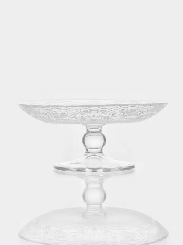 Подставка для торта Paşabah&ccedil;e &laquo;Лейси&raquo;, d=16 см, стекло, прозрачный