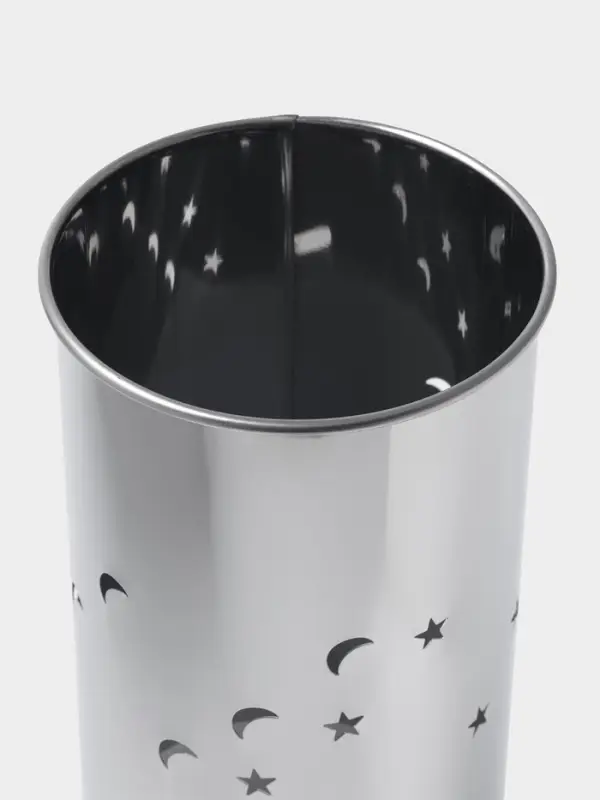 Ёршик для унитаза с подставкой &laquo;Звёзды&raquo;, 9&times;10&times;40 см, хром