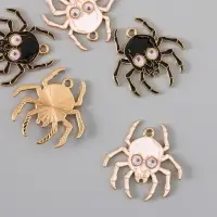 Декор для творчества металл "Паук" эмаль МИКС 3,4х3,4 см