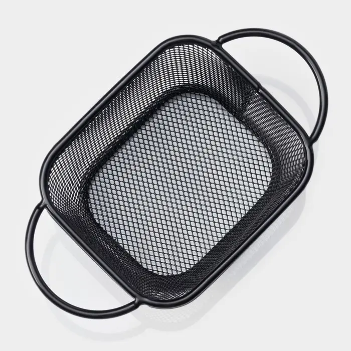 Корзинка для картофеля фри Доляна &laquo;Снеки&raquo;, мелкая сетка, чёрная