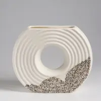 Ваза для цветов &laquo;Паскуаль&raquo;, 16&times;19 см, керамика, бело-серая