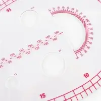 Лекало портновское метрическое &laquo;Капля&raquo;, с проймой, 25&times;13.5 см, s=0.5 мм, прозрачное